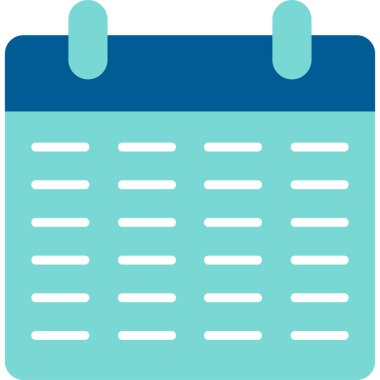 Takvim simgesi, vektör illüstrasyonu basit tasarım