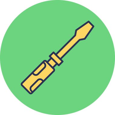 Tornavida. Web simgesi basit illüstrasyon