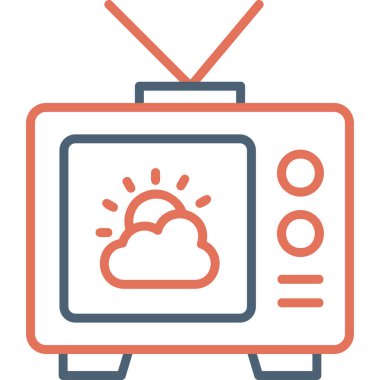 TV simgesi vektör illüstrasyonunda iklim