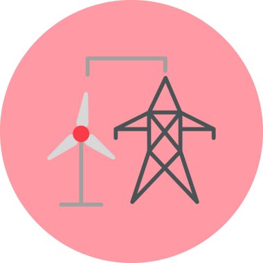 Güç üretimi modern simge, vektör illüstrasyonu