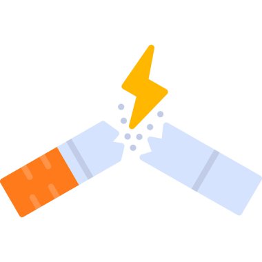 Sigara içiyor. Web simgesi basit tasarım