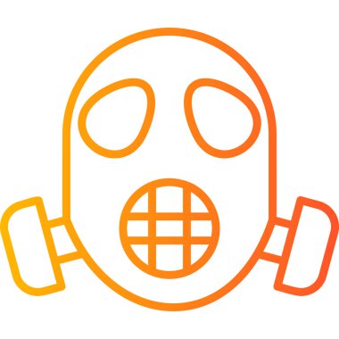 Solunum maskesi. Web simgesi basit tasarım