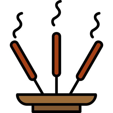 Tütsü Çubuğu simgesi basit bir illüstrasyon