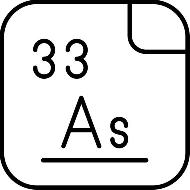 Arsenik, kimyasal element, web basit illüstrasyon