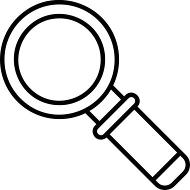 Büyüteç. Web simgesi basit illüstrasyon