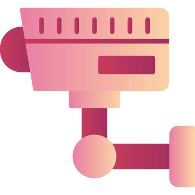 CCTV kamera simgesi, vektör illüstrasyonu basit tasarım