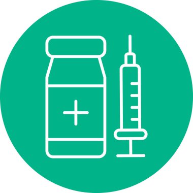 Aşı Aşılama Ağı simgesi basit illüstrasyon