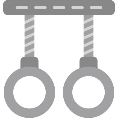 Jimnastik halkaları modern ikon, vektör illüstrasyonu