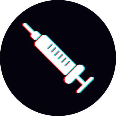 enjeksiyon vektörü ince çizgi simgesi