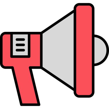 Megafon ikonu vektör illüstrasyonu