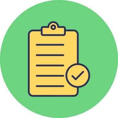 Kontrol listesi. Web simgesi basit illüstrasyon