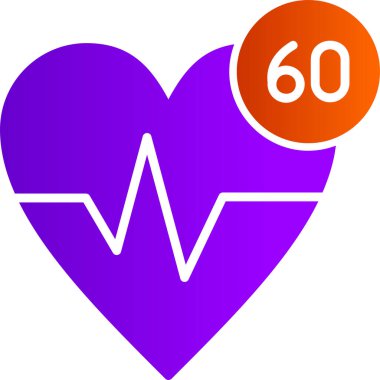 kalp atış hızı ikonu vektör çizimi