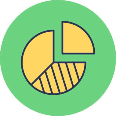 Pasta çizelgesi simgesi, modern tasarım illüstrasyonu