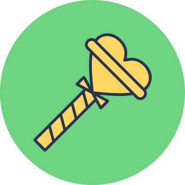 Şeker simgesinin vektör illüstrasyonu