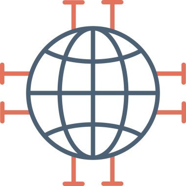 küresel ağ. Basit resimleme