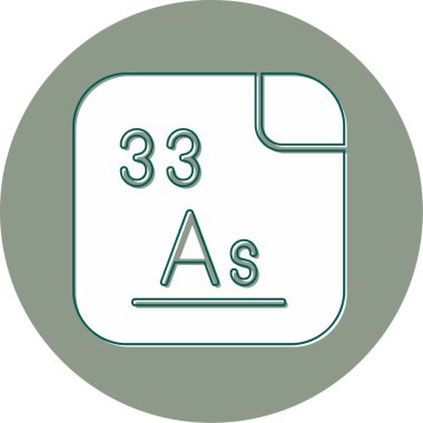 Arsenik, kimyasal element, web basit illüstrasyon