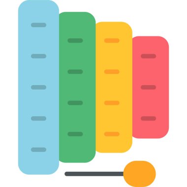 Ksilofon. Web simgesi basit illüstrasyon
