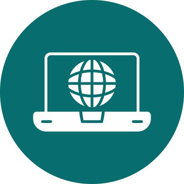 İnternet web simgesi basit illüstrasyon