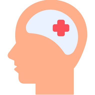 Klinik psikoloji modern simge, vektör illüstrasyonu