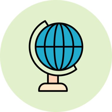 Küre. Web simgesi basit illüstrasyon