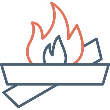 Yangın. Web simgesi basit illüstrasyon