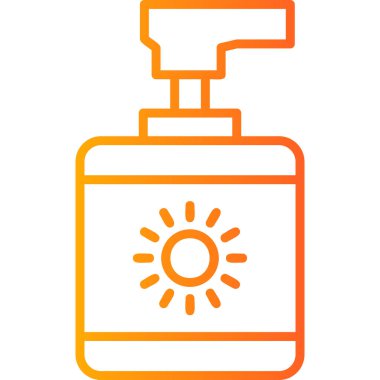 Güneş kremi simgesi, vektör çizimi