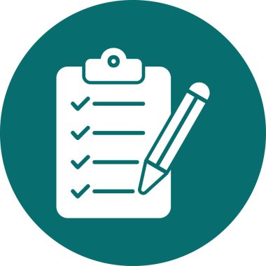 Kontrol listesi simgesinin vektör illüstrasyonu