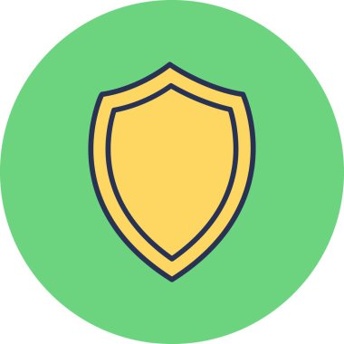 kalkan simgesi, vektör illüstrasyonu basit tasarım