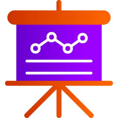 Mali rapor vektör simgesi. Düz sembolü, kırmızı renkli, yuvarlak açılar, beyaz arka plan tarzıdır