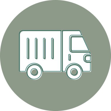 dağıtım kamyonu ikonu vektör çizimi