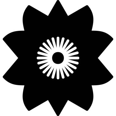 Çiçek. Web simgesi basit illüstrasyon