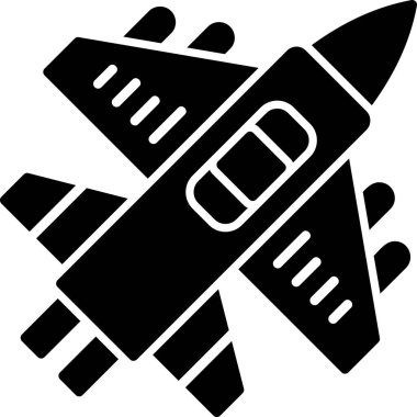 Askeri uçak ikonu, web illüstrasyonu