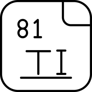 Talyum illüstrasyon simgesi vektörü