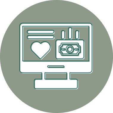 Modern simge ve vektör illüstrasyonunu finanse eder