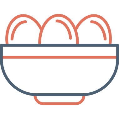 yiyecek ve içecek renkli vektör simgesi