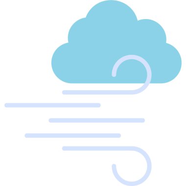 Rüzgar, hava simgesi vektör illüstrasyonu