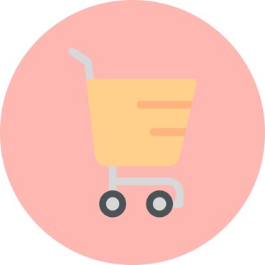 Alışveriş arabası modern simge, vektör illüstrasyonu