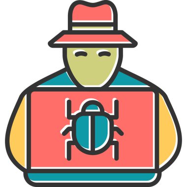Hacker man, web için illüstrasyon simgesi