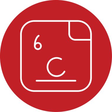 Karbon modern simge, vektör illüstrasyonu