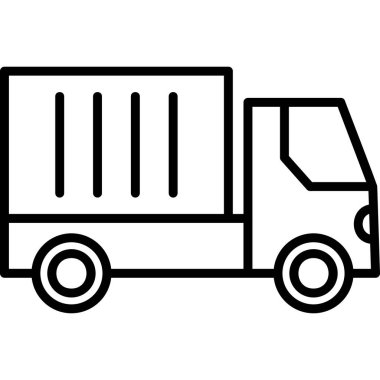 Kamyon soyut simge vektör çizimi