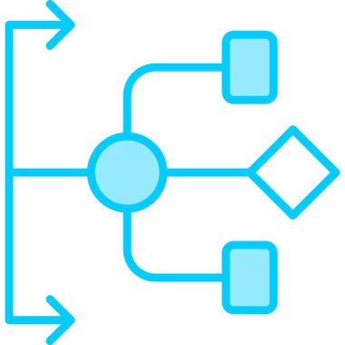 Akış çizelgesi simgesi, modern tasarım illüstrasyonu