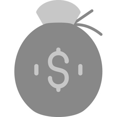 money bag vector icon. style is bicolor flat symbol, soft blue colors, rounded angles, white background