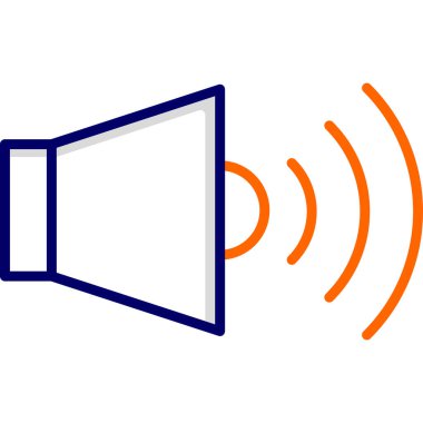 Konuşmacı. Web simgesi basit illüstrasyon