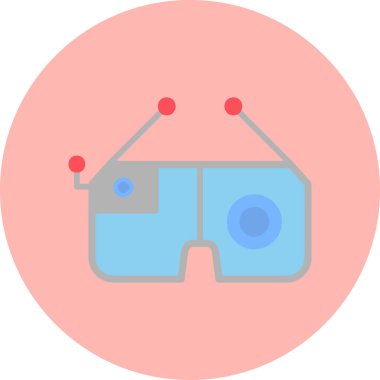 Siber Gözlükler. Web simgesi vektör illüstrasyonu