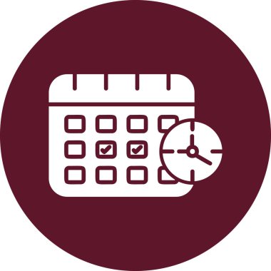 Takvim simgesinin vektör illüstrasyonu