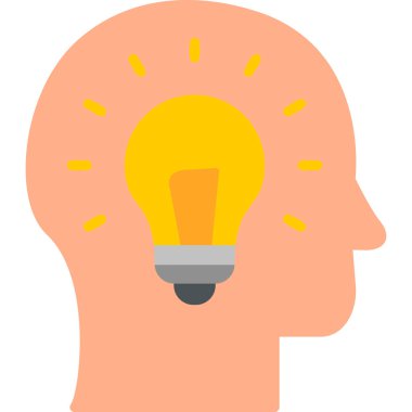 İnsan fikri modern simge, vektör illüstrasyonu