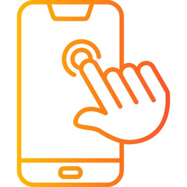 Ekran Ağı simgesine dokun basit illüstrasyon