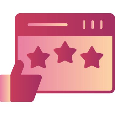 Modern simge, vektör illüstrasyonunu gözden geçir