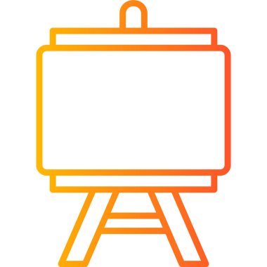 Şövale. Web simgesi basit illüstrasyon