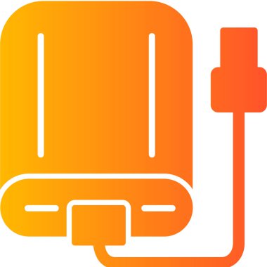 Tek bir sarı beyaz, turuncu ve siyah vektör çizimi